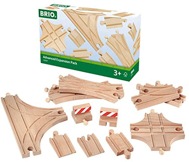 BRIO World 33307 Schienen- und Weichensortiment - 11 Weichen aus Buchenholz für die Holzeisenbahn - Empfohlen für Kinder ab 3 Jahren im Sale